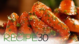 Roasted Glazed Carrots By RECIPE30com [upl. by Damara383]