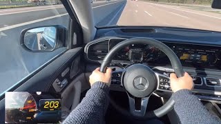 MercedesBenz GLE 350e Hybrid TOP SPEED Drive on German Highway  Autobahn [upl. by Ynnoj]