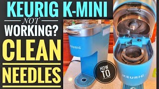 Keurig K Mini KCup Coffee Maker NOT WORKING How To Clean Needles amp Fix Not Brewing [upl. by Ahsieym]