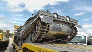 Diesel CVRT Spartans Scimitar amp Samson Arrive at Witham SV Surplus [upl. by Nivad700]