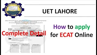 How to apply for ECAT Online  Step by step UET ECAT Registration 2023  ECAT 2023  UET Lahore [upl. by Harriette]