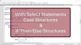 WithSelect Statements Case Structures and IfthenElse Structures [upl. by Philippe]