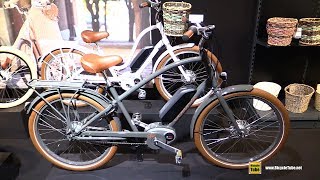 2018 Electra Bicycles Townie GO 8i Army Gray Electric Bike  Walkaround  2017 Eurobike [upl. by Antonina230]