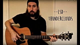 Thunderclouds LSD chords and tabs  guitar tutorial [upl. by Ahsykal]