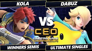 CEO 2024 TOP 8  Kola Roy Vs Dabuz Rosalina Smash Ultimate  SSBU [upl. by Affrica271]