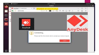 Anydesk access in Linux  How to access LinuxUbuntu machine remotely with Anydesk [upl. by Yerxa]