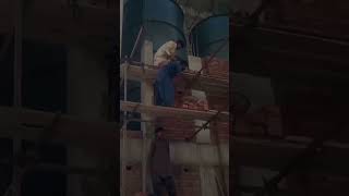 Most dangerous building outer side wall brickwork without safely precautions [upl. by Aitas387]