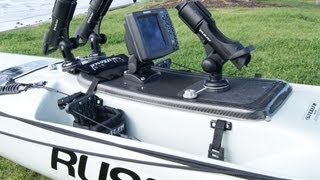 Humminbird Fish Finder install to Stealth Kayaks ProFisha 575 [upl. by Jemmy535]