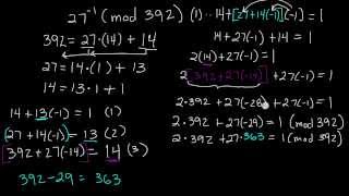 How To Find The Inverse of a Number  mod n   Inverses of Modular Arithmetic  Example [upl. by Eislek539]