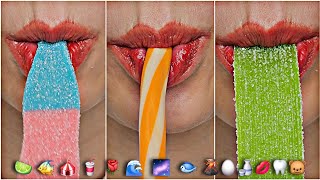 Satisfying Emoji Eating ASMR Mukbang  Eating Show [upl. by Akcired]