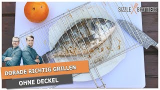 Dorade grillen ohne Deckel  Wie grille ich Fisch [upl. by Attiuqal]