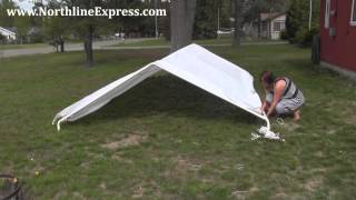 How to Assemble a King Canopy 10 x 20 6Leg Universal Canopy  Car port [upl. by Enyawad]