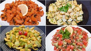 4 Recettes Salades Marocaine Facile Rapide à la Poêle 👌🔝 Healthy Vegetarian Recipes ASMR [upl. by Htims715]