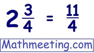 Mixed numbers to improper fractions [upl. by Tranquada60]