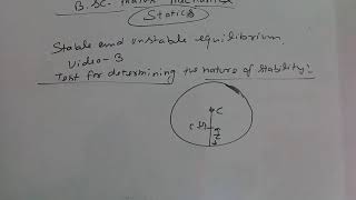 Stable and unstable equilibrium bsc class video 3 [upl. by Ahsrop]