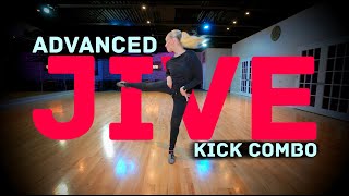 Advanced Jive Kick Combo  International Jive Practice Routine [upl. by Ludba]