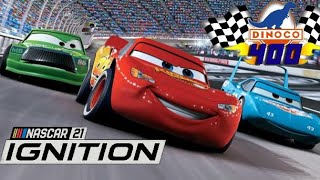 Cars Dinoco 400 Full Race Side By Side Comparison  Nascar 21 Ignition Recreation [upl. by Elysha]