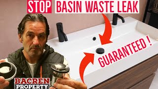 How To fix a leaking BASIN WASTE  No Leaks GUARANTEED [upl. by Rosemonde]