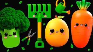 Baby Fruit Dancing in the GARDEN 🌿🌿🌿 Sensory Video 🌈💐🌹 [upl. by Attennhoj741]