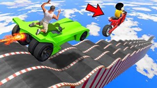 SHINCHAN AND FRANKLIN TRIED THE EPIC BUMPY ROAD PARKOUR CHALLENGE GTA 5 [upl. by Iam]