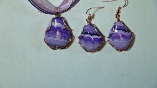 Wire Wrapped Polymer Clay Cabochon 1 [upl. by Dnalro499]