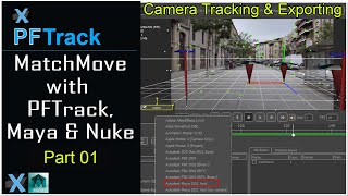 PFTrack Tutorial  Matchmoving With PFTrackMaya amp Nuke Part01 English  PFTrack Camera Tracking [upl. by Moyer]