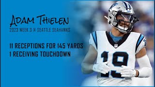 Adam Thielen Every Target and Catch  Seattle Seahawks  2023 Week 3  Fantasy Football Film [upl. by Horne]