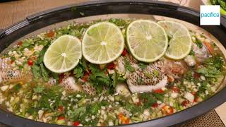 How to make perfect lime garlic steamed fish at home ft The Forge from Pacifica recipes provided [upl. by Wyler]