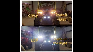 2019 Canam Defender LED Headlights  LED Install 4K [upl. by Amandy1]