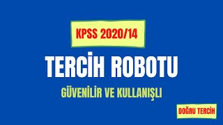 202014 KPSS TERCİH ROBOTU  ÖNERİLİR [upl. by Sorilda445]