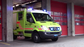 Partenza mezzi Civici Pompieri Lugano in emergenza  Swiss Fire Dept responding [upl. by Edlyn]