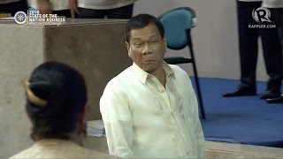 Duterte shakes De Limas hand at SONA 2016 [upl. by Diver]