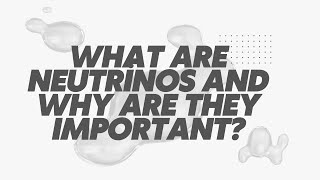 What Are Neutrinos and Why Are They Important [upl. by Tirb685]