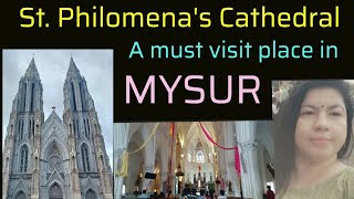 StPhilomenas cathedral Mysur Must Visit place in MysoreMysur travel guide StJosephs cathedral [upl. by Herra115]