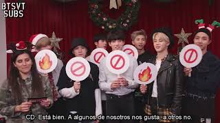 SUB ESPAÑOL 171210 BTS Holiday Hot or Not  Radio Disney [upl. by Notsirk]