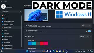 How to Enable Dark Mode in Windows 11  Turn On Dark Mode on Windows 11 [upl. by Nogam]