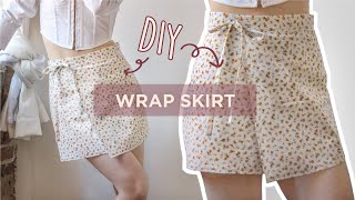 Wrap Skirt Tutorial and How to Draft Pattern  DIY Summer Skirt  BeginnerIntermediate Project [upl. by Gerianne]