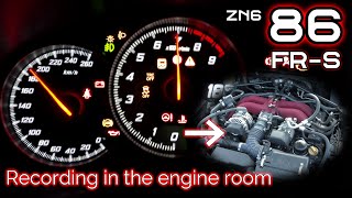 【Engine room sound】ZN6 TOYOTA 86 full acceleration testup to max speed【ASMR】 [upl. by Joela]