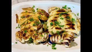 Seppie alla Griglia Ricetta Gustosa e Semplice  Grilled Cuttlefish Tasty and Simple Recipe [upl. by Rains]