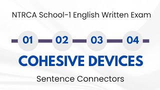 NTRCA Cohesive Devices Sentence Connectors  SSC25 HSC24 HSC25 HSC26 [upl. by Arised]