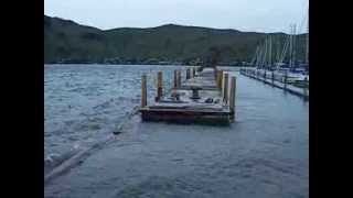 How a breakwater works to protect boats in a marina on Okanagan Lake [upl. by Anihpled]