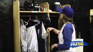 FM96 Sarah Burke Tours the London Majors Locker Room [upl. by Faludi]