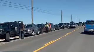 Heavy traffic at Katahdin scenic outlook in Patten ahead of total solar eclipse [upl. by Bertha]