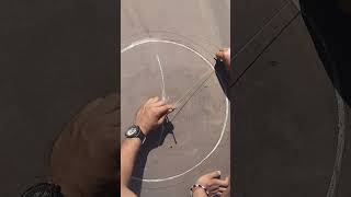 how to make circle using pin and chalk for man hole [upl. by Arayk]