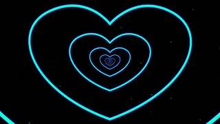 10Hour 4K Cyan Heart Tunnel  Glowing Blue Motion Background [upl. by Cornwell112]