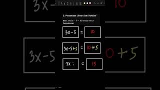 Persamaan linear satu variabel maths [upl. by Kcarb]