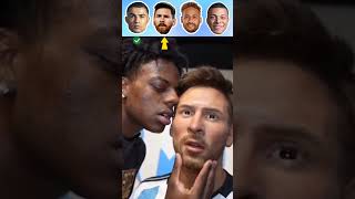 Ronaldo vs Messi vs Neymar vs mbappa reaction to their statueshorts [upl. by Llenart]