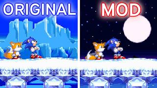 Ice Cap Zone Act 2 NIGHT EDITION ❄️💫 Sonic 3 AIR mods Gameplay [upl. by Det]