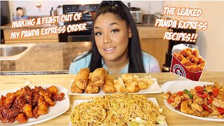 MAKING A PANDA EXPRESS FEAST  COMPLETE RECIPE INCLUDED  MUKBANG [upl. by Ahsieka839]