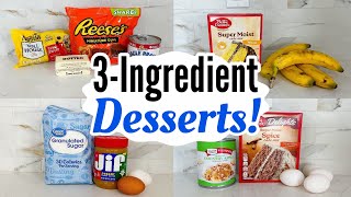 6 EASY 3Ingredient Desserts  Quick amp Simple Tasty Sweet Treats [upl. by Morette]